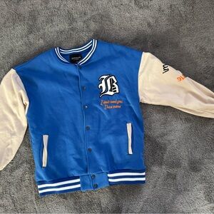 Blue and Cream Varsity Jacket
